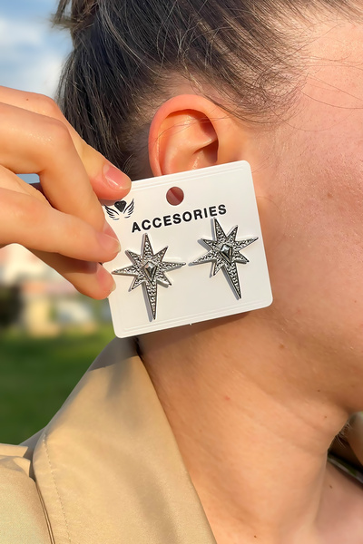 TAKIPORT أقراط نسائية على شكل نجمة القطب الذيلية