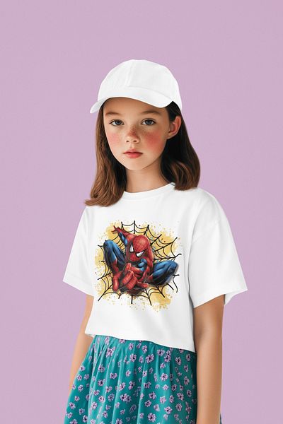 SEVBANO Tricou pentru copii unisex cu imprimeu Spider-Man Hero (vârsta 1-12)