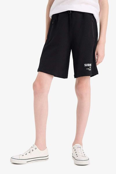 DeFacto Boy's Printed Shorts with Elastic Waist F6433A825Hs
