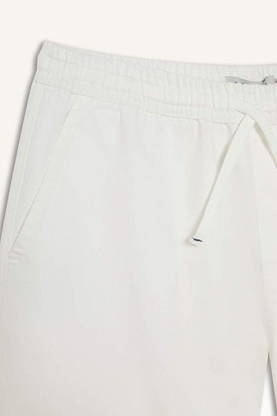 DeFacto 100% Cotton Summer Relax Fit Comfortable White Jean Bermuda Shorts Z4460Az25Sm