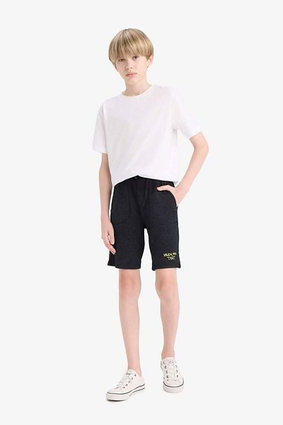 DeFacto Boy's Printed Shorts with Elastic Waist C6286A824Hs