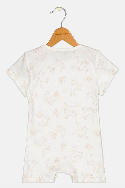 Disney Toddlers Girl Short Sleeve Graphic Print Playsuits, Multicolor