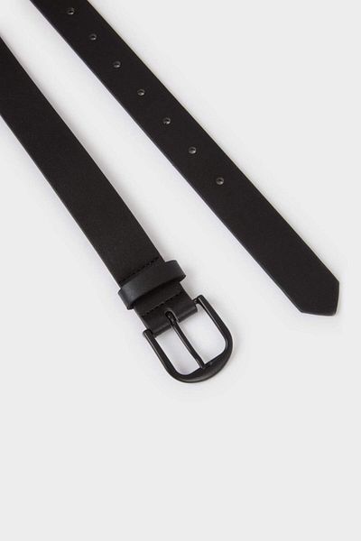 DeFacto Boy's Rectangular Buckle Faux Leather Casual Belt F6947A8Ns