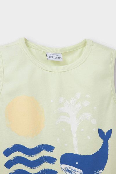 DeFacto Baby Boy Crew Neck Printed Singlet E1304A525Hs