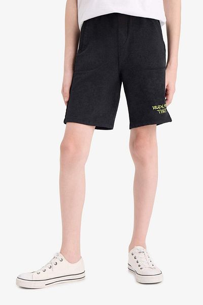 DeFacto Boy's Printed Shorts with Elastic Waist C6286A824Hs