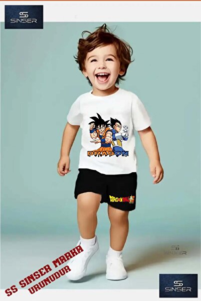 SS SİNSER Tricou cu gât rotund imprimat special pentru copii cu textul „DRAGO...