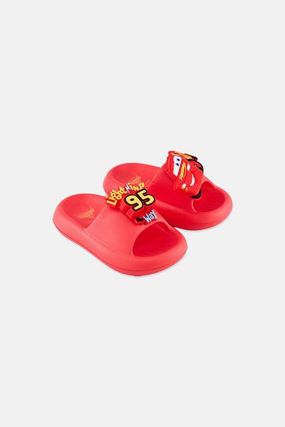 Disney Toddlers Boy Slip On Slipper, Red