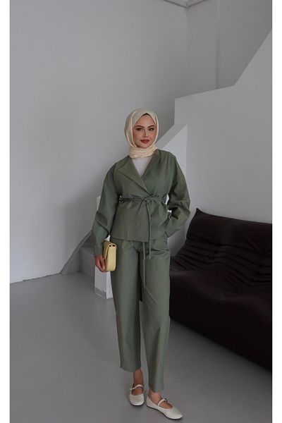 TANISA Zenta Belt Detail Hijab Bottom Top Set Tns-4430