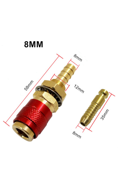 Choice8 M8-Red 1 Set, Welding Machine Quick Fitting Female Male Water Cooled ...