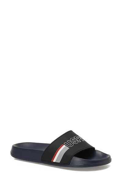 U.S. Polo Assn. Olin Gr 5Fx Navy Blue Boy's Slippers