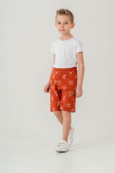 Mışıl Kids All Area Cat Printed Boy Shorts