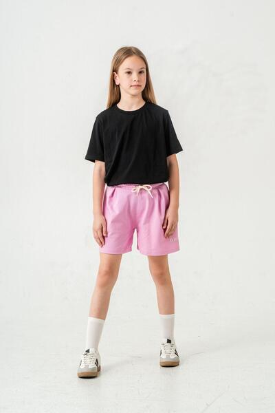 Mışıl Kids Pantaloni scurți brodați pentru fete