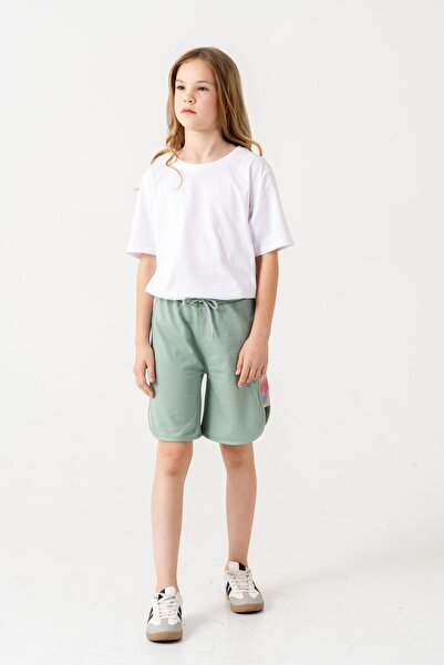 Mışıl Kids Pantaloni scurți pentru fete cu imprimare sublimată și plasă pe la...