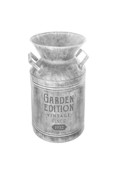 Generic atmosphera Durable Vintage Garden Edition Zinc Milk Jug Vase Grey 155779A