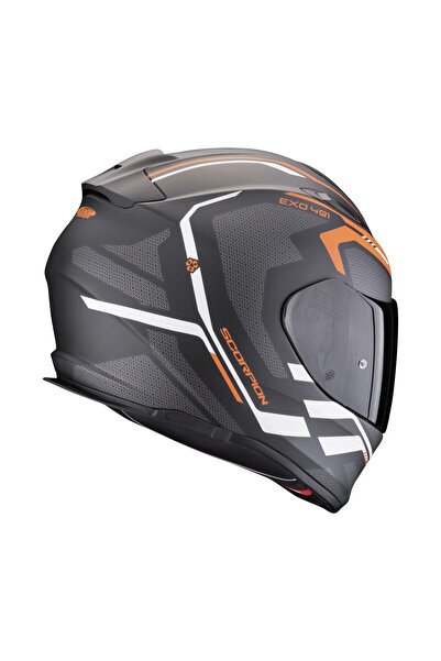 Scorpion Exo 491 Evo Kripta Kapalı Motosiklet Kaskı Mat Siyah Oranj