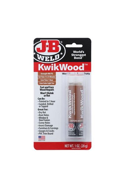 Generic معجون إيبوكسي لإصلاح الخشب قابل للخلط يدويًا من J-B WELD KwikWood بلون بني فاتح 28 جم 8257