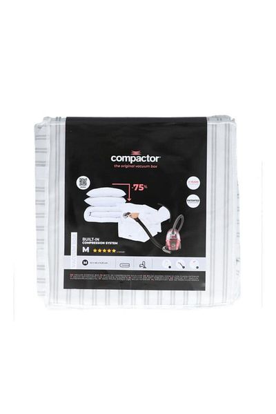 Generic صندوق تخزين مفرغ عالي الجودة ومتين من COMPACTOR باللونين الرمادي والأبيض RAN7929