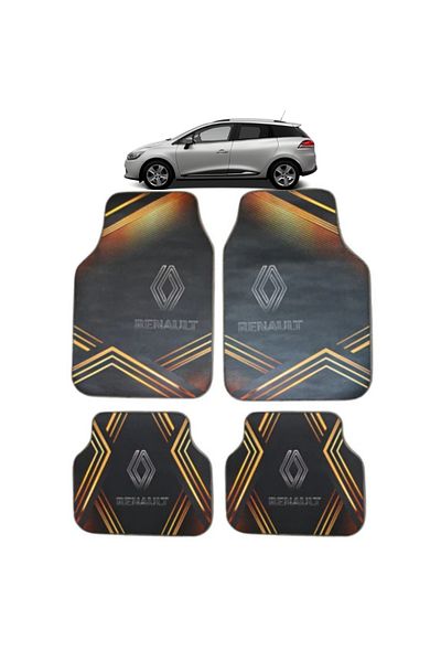 oem home Covorașe universale DECOMAT Renault Clio IV Estate 2012–2019 – Negru/Portocaliu