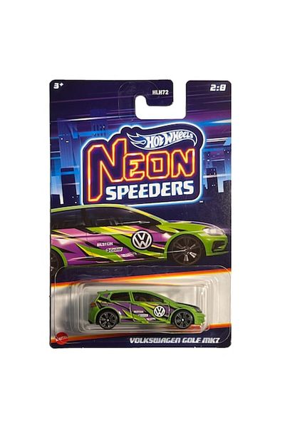 HOT WHEELS Neon Speeder Volkswagen Golf MK7, 1:64, Green