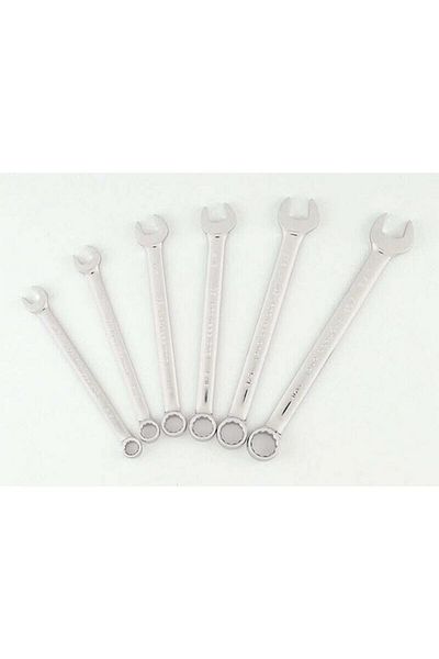 Generic مجموعة مفاتيح ربط مركبة SAE من الفولاذ من ACE، مكونة من 6 قطع، باللون الفضي 25774