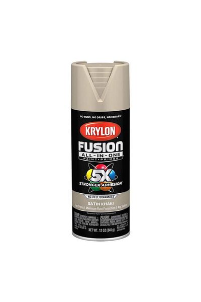 Generic KRYLON Fusion All-In-One Spray Paint and Primer Satin Khaki 12oz K02740007