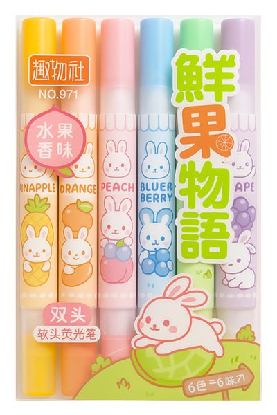Temel Scented Double Tip Felt Tip Crayons Set of 6 971