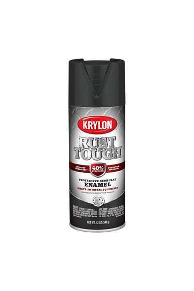 Generic KRYLON Anti-Rust Technology Semi-Flat Enamel Spray Paint Black 12oz K09203008