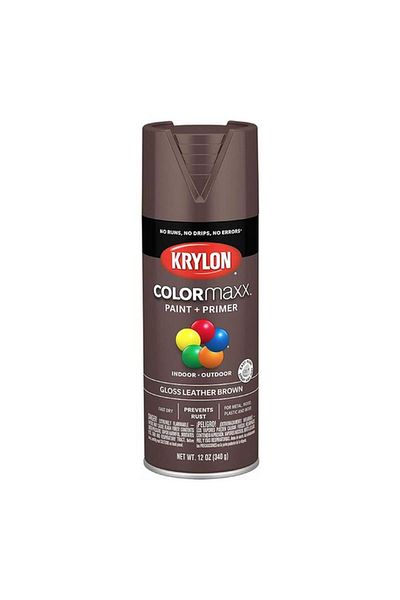Generic KRYLON Colormaxx Indoor and Outdoor Spray Paint and Primer Leather Brown 12oz K05527007