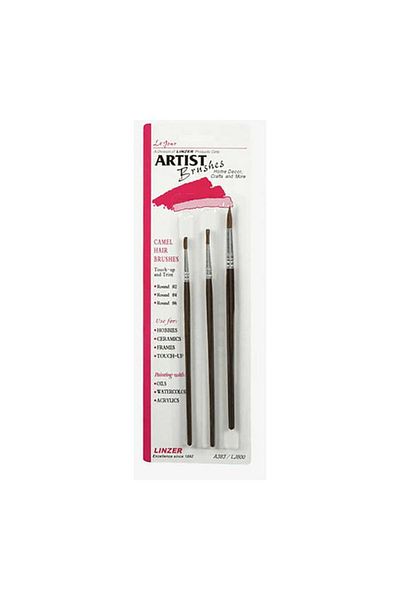 Generic LINZER 3-Piece Paint Brush Set Silver and Brown