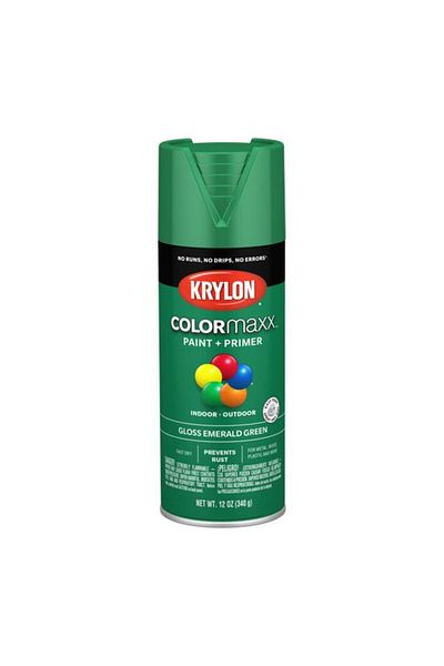 Generic KRYLON Colormaxx Indoor and Outdoor Spray Paint and Primer Emerald Green 12oz K05517007