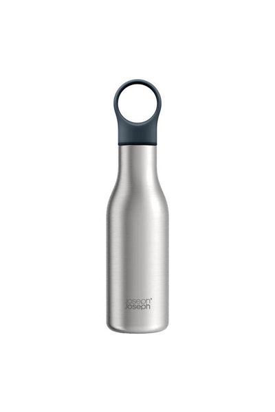 Generic Joseph Joseph Loop Vacuum Insulated Stainless Steel Elegant Water Bottle Silver 500ml