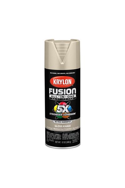 Generic KRYLON Rust Resistant Fusion All-In-One Spray Paint and Primer Khaki 12oz K02713007
