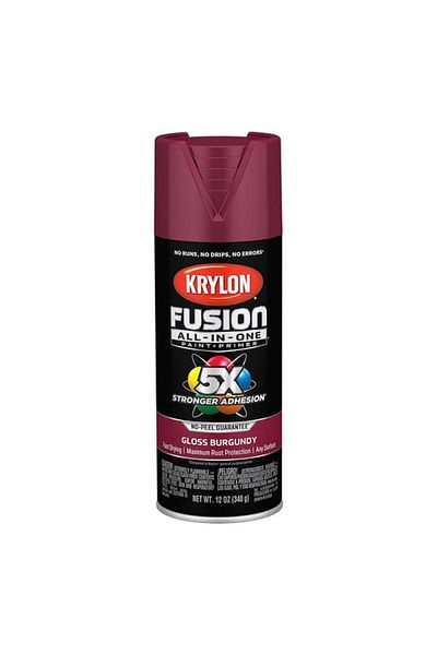 Generic KRYLON Rust Resistant Fusion All-In-One Spray Paint and Primer Burgundy 12oz K02704007
