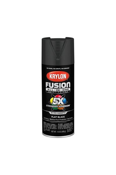 Generic KRYLON Fusion All-In-One Rust Resistant Spray Paint Flat Black 12oz K02728007