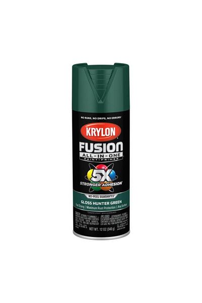 Generic KRYLON Rust Resistant Fusion All-in-One Spray Paint and Primer Gloss Hunter Green 12oz K02789007