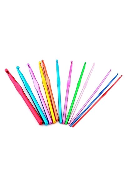 OEM Crochet Set, 12 Pieces, Various Sizes and Colors, 2 mm to 8 mm, Multicolor