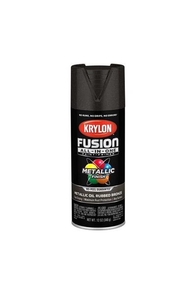 Generic KRYLON Fusion All-In-One Spray Paint and Primer Metallic Oil Rubbed Bronze 12oz K02771007