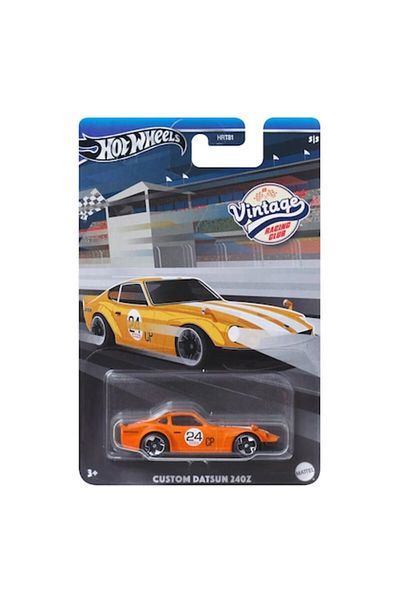 HOT WHEELS Masinuta metalica Hot Wheels, Custom Datsun 240Z, Vintage Racing Club Mix B, 1:64, Portocaliu