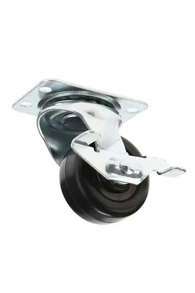 ACE Soft Rubber Industrial Use Caster Plate W/Brake (5.08 cm)