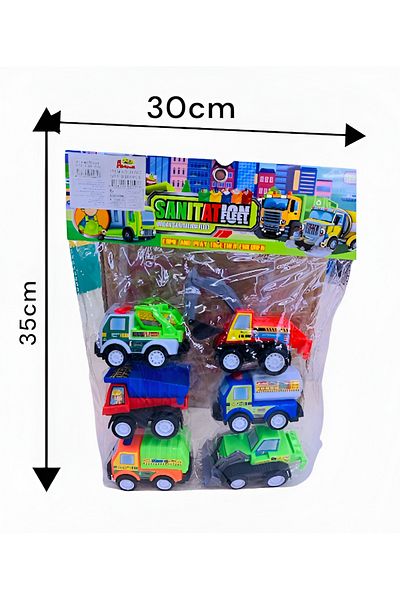 rexa Toy Construction Vehicle Set – 6-Piece Mini Trucks with Dump