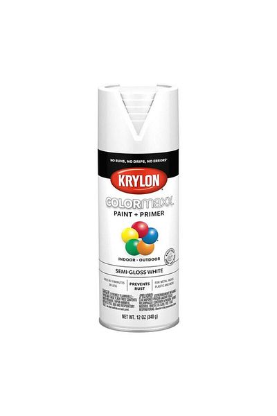 Generic KRYLON Colormaxx Indoor and Outdoor Spray Paint and Primer Semi-Gloss White 12oz K05580007