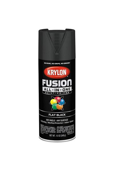 Generic KRYLON Fusion All-In-One Rust Resistant Spray Paint Flat Black 12oz K02728007