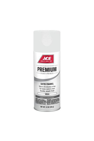 Generic ACE Premium Satin Enamel Spray Paint White 12oz