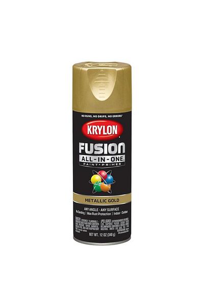 Generic KRYLON ‎Fast-Drying Fusion All-In-One Spray Paint and Primer Metallic Gold 12oz K02770007