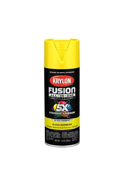 Generic KRYLON Fusion All-in-One Indoor and Outdoor Spray Paint and Primer Sunbeam Yellow 12oz K02725007