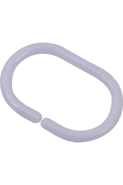 Generic Tendance 12-Piece Polypropylene Shower Curtain Rings Set White 2200100
