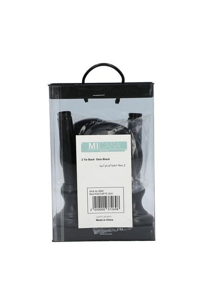 Generic Micasa 2-Piece Rust-Resistant Durable Steel Tie Back for Curtains Black