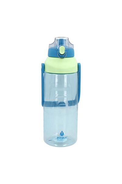 Generic MANNA Chugger XL BPA-Free Water Bottle with Handle Blue and Green 2 Liter