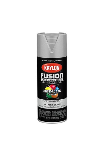Generic KRYLON Rust Resistant Fusion All-in-One Spray Paint and Primer Metallic Silver 12oz K02773007