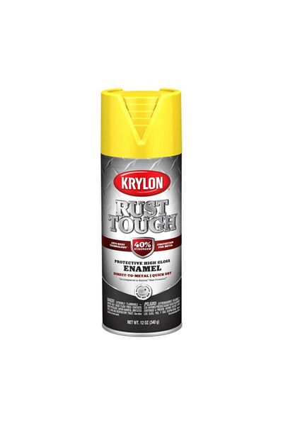 Generic KRYLON Rust Tough Protective High Gloss Enamel Spray Paint Yellow 12oz K09211008